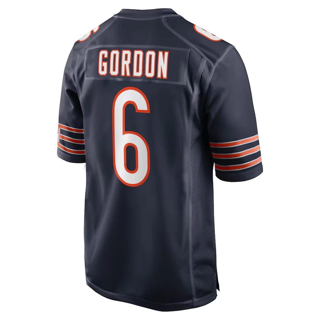 tocy C.Bears #6 Kyler Gordon Player Navy Home Game Stitched Jerseys