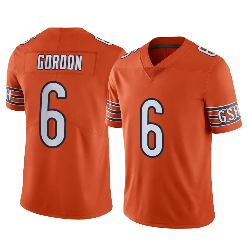 tocy C.Bears #6 Kyler Gordon Player Orange Alternate Vapor Limited Home Game Stitched Jerseys