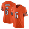 tocy C.Bears #6 Kyler Gordon Player Orange Vapor F.U.S.E. Limited Home Game Stitched Jerseys