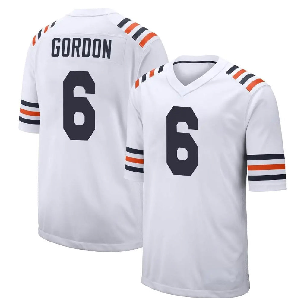 tocy C.Bears #6 Kyler Gordon Player White Classic Home Game Stitched Jerseys