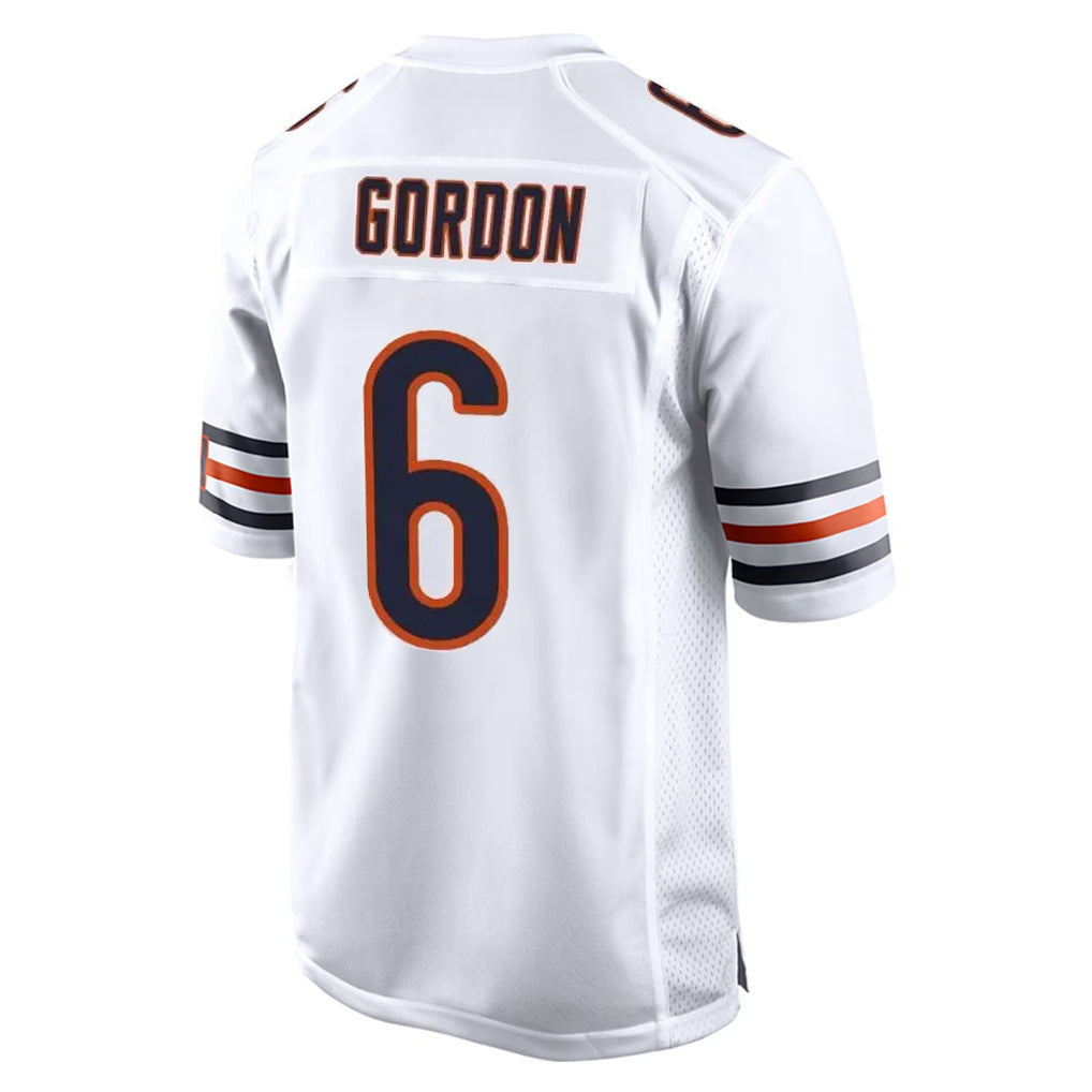 tocy C.Bears #6 Kyler Gordon Player White Home Game Stitched Jerseys