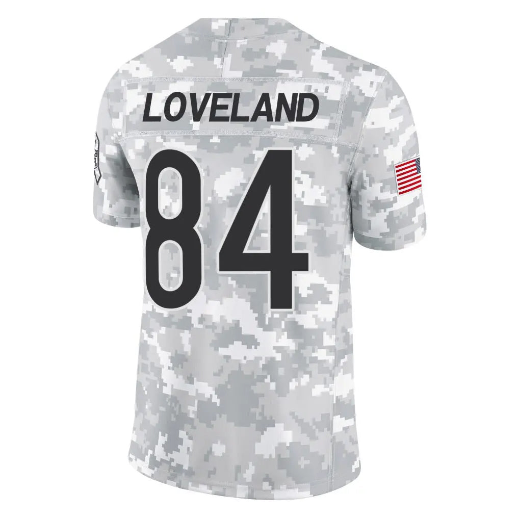 tocy C.Bears #84 Colston Loveland Player Arctic Camo Salute to Service Limited Stitched Jerseys