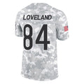 tocy C.Bears #84 Colston Loveland Player Arctic Camo Salute to Service Limited Stitched Jerseys
