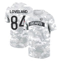 tocy C.Bears #84 Colston Loveland Player Arctic Camo Salute to Service Performance T-Shirt Limited Stitched Jerseys
