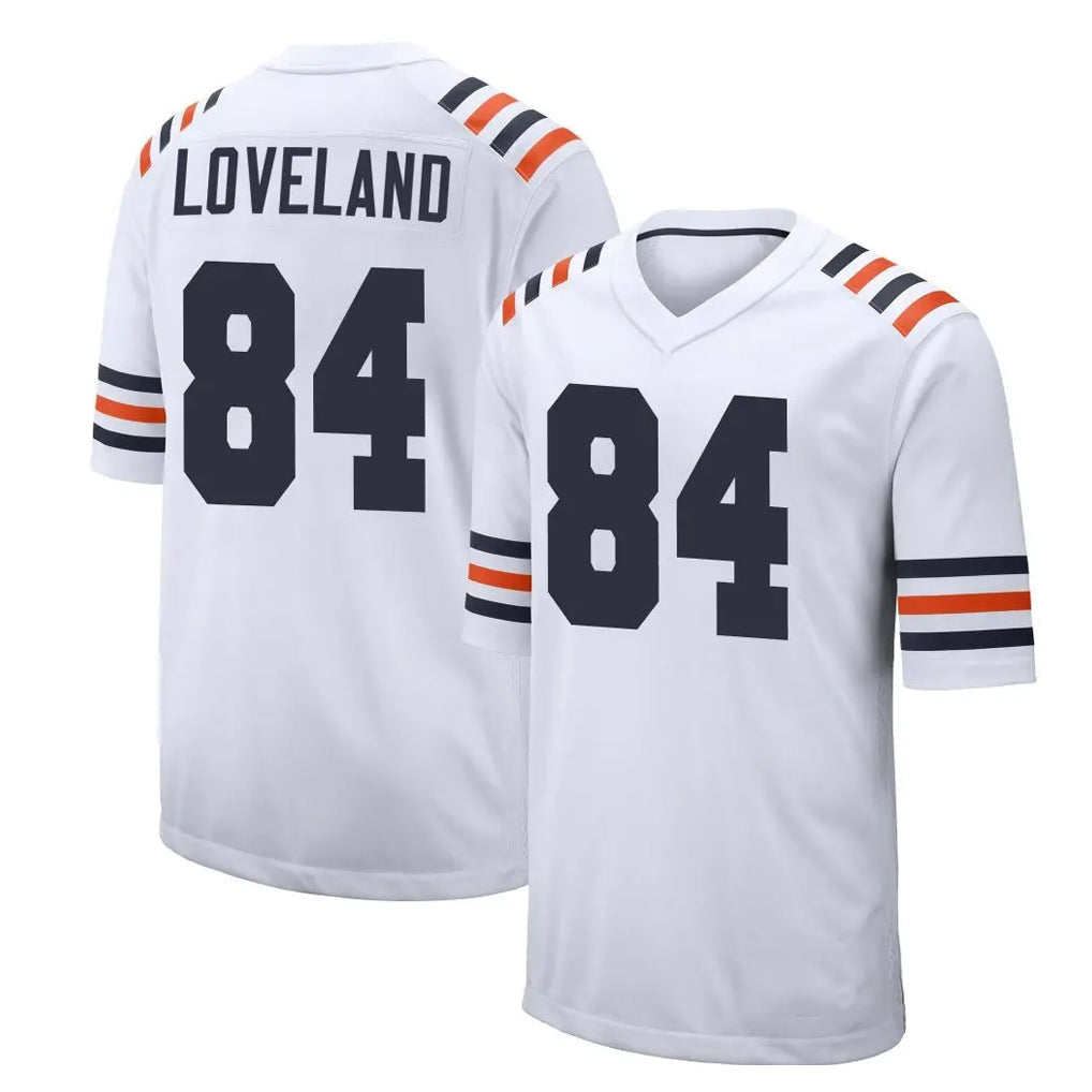 tocy C.Bears #84 Colston Loveland Player White Classic Home Game Stitched Jerseys