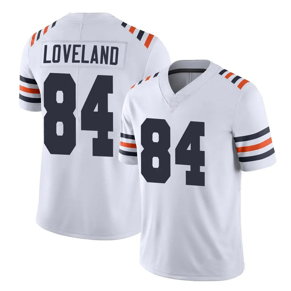 tocy C.Bears #84 Colston Loveland Player White Classic Vapor Limited Home Game Stitched Jerseys