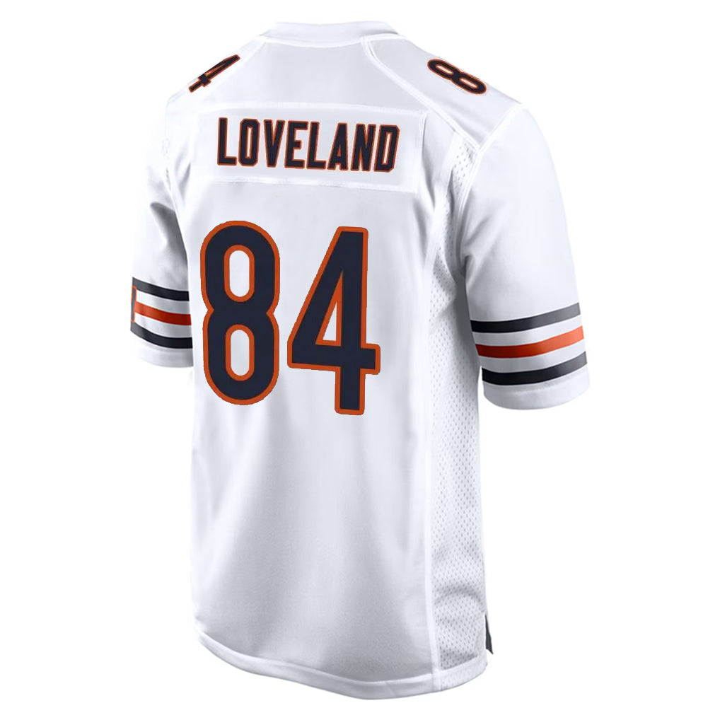 tocy C.Bears #84 Colston Loveland Player White Home Game Stitched Jerseys