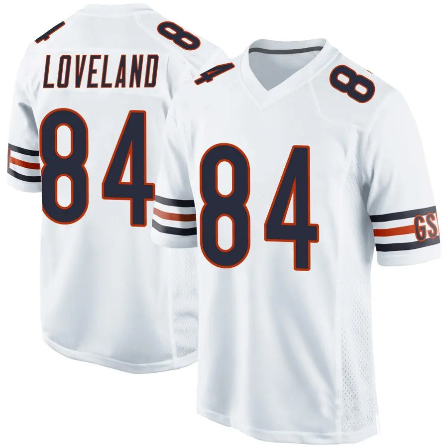 tocy C.Bears #84 Colston Loveland Player Whtie Home Game Stitched Jerseys