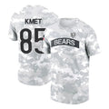 tocy C.Bears #85 Cole Kmet Player Arctic Camo Salute to Service Performance T-Shirt Limited Stitched Jerseys