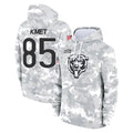 tocy C.Bears #85 Cole Kmet Player Arctic Camo Salute to Service Pullover Hoodies Limited Stitched Jerseys