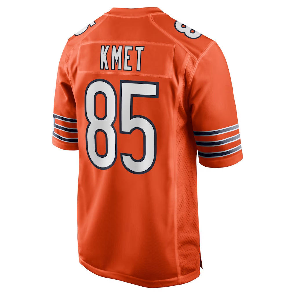 tocy C.Bears #85 Cole Kmet Player Orange Home Game Stitched Jerseys