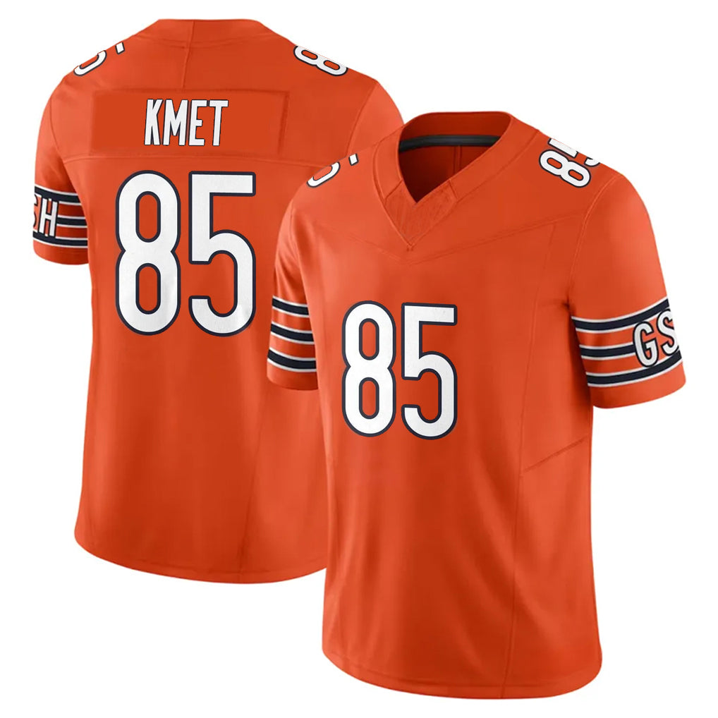 tocy C.Bears #85 Cole Kmet Player Orange Vapor F.U.S.E. Limited Home Game Stitched Jerseys