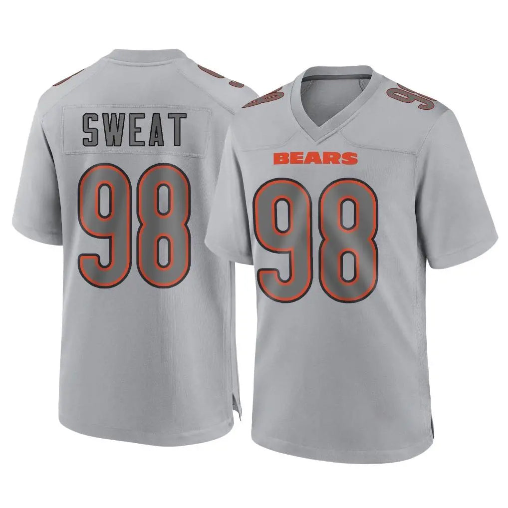 tocy C.Bears #98 Montez Sweat Player Gray Atmosphere Fashion Game Stitched Jerseys