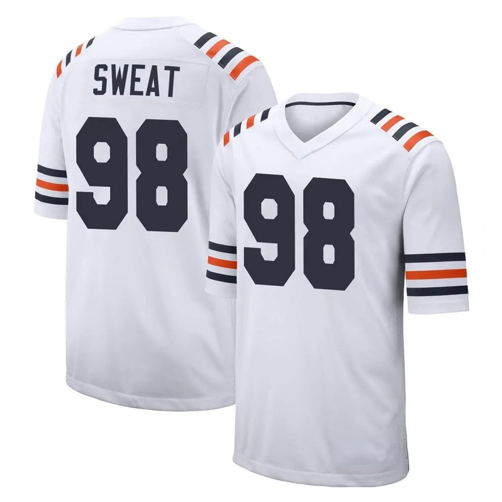 tocy C.Bears #98 Montez Sweat Player White Classic Home Game Stitched Jerseys