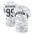 tocy C.Bears #99 Gervon Dexter Sr. Player Arctic Camo Salute to Service Performance T-Shirt Limited Stitched Jerseys