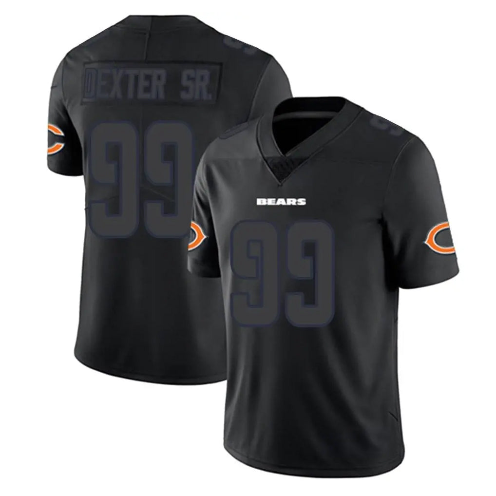tocy C.Bears #99 Gervon Dexter Sr. Player Black Impact Limited Game Stitched Jerseys