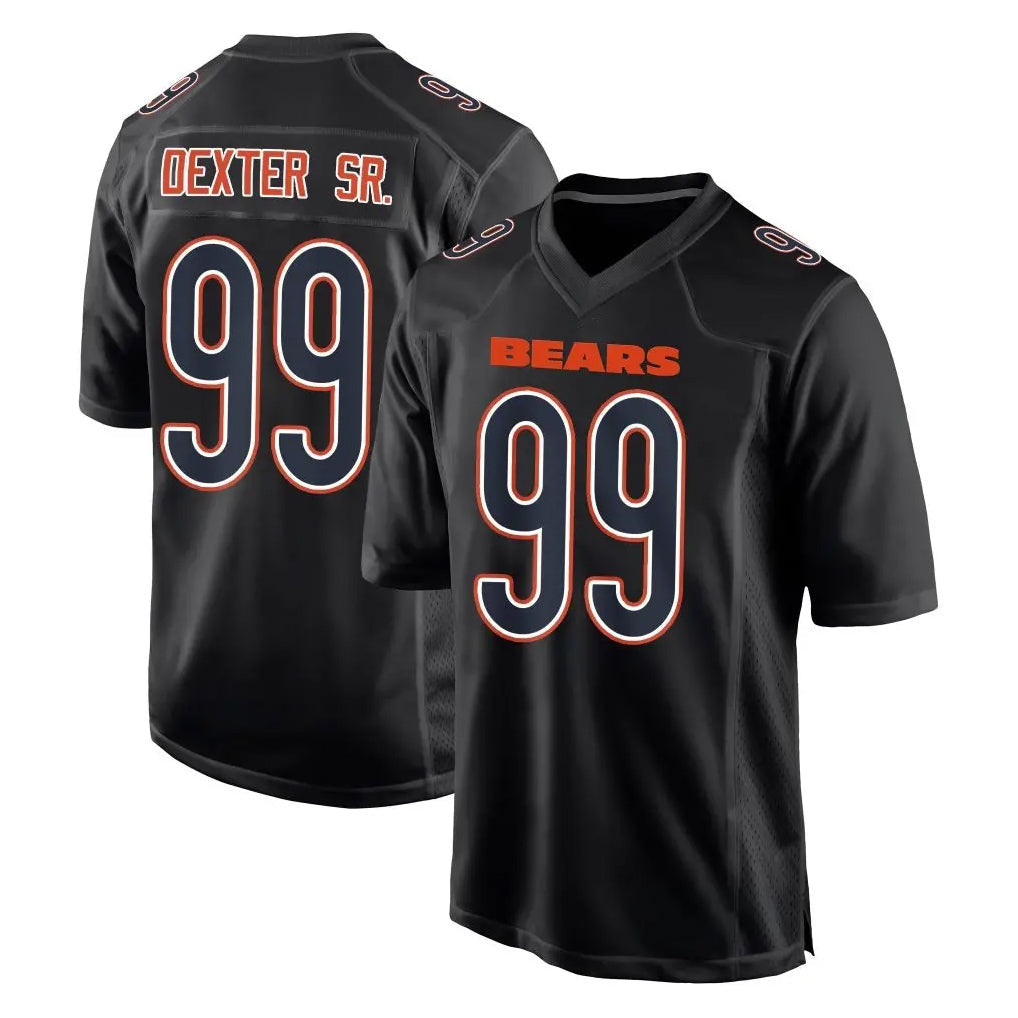 tocy C.Bears #99 Gervon Dexter Sr. Player Carbon Black Fashion Game Stitched Jerseys