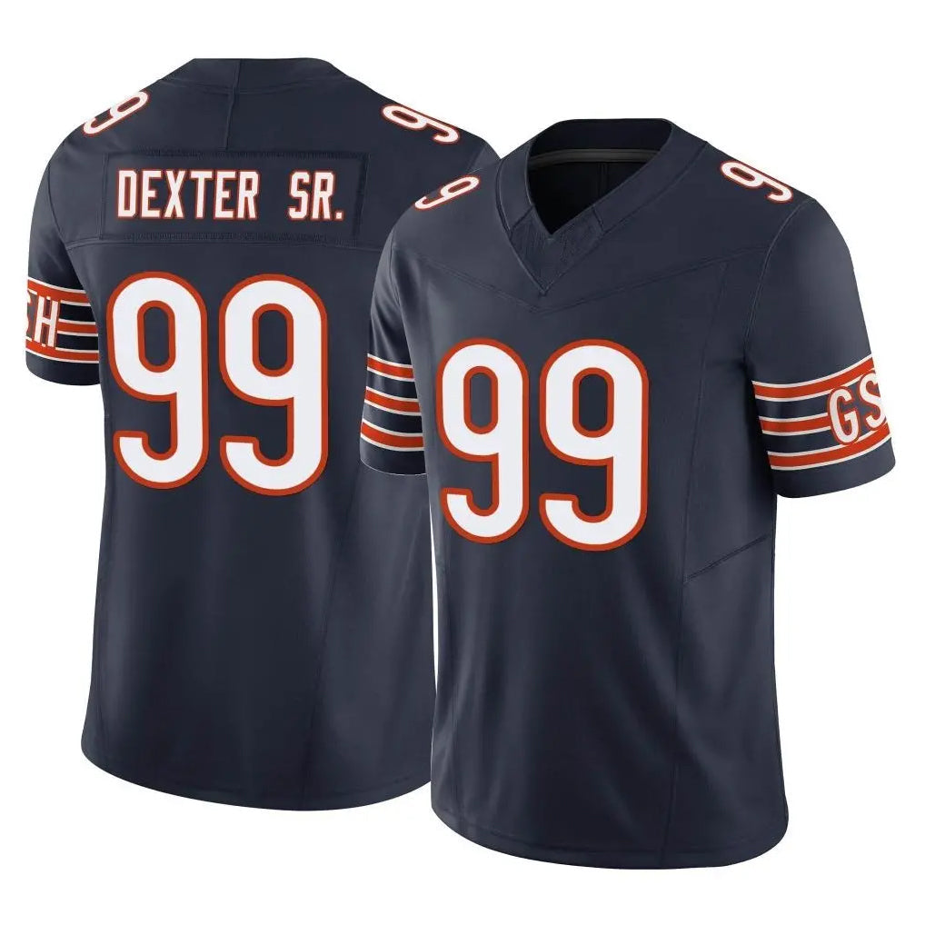 tocy C.Bears #99 Gervon Dexter Sr. Player Navy Vapor F.U.S.E. Limited Home Game Stitched Jerseys