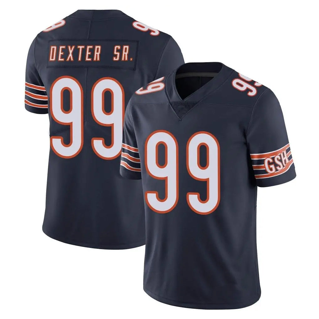 tocy C.Bears #99 Gervon Dexter Sr. Player Navy Vapor Untouchable Limited Home Game Stitched Jerseys
