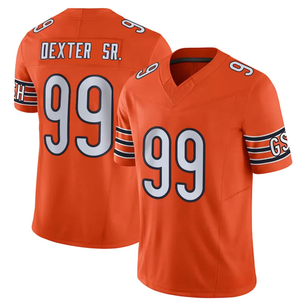 tocy C.Bears #99 Gervon Dexter Sr. Player Orange Vapor F.U.S.E. Limited Home Game Stitched Jerseys