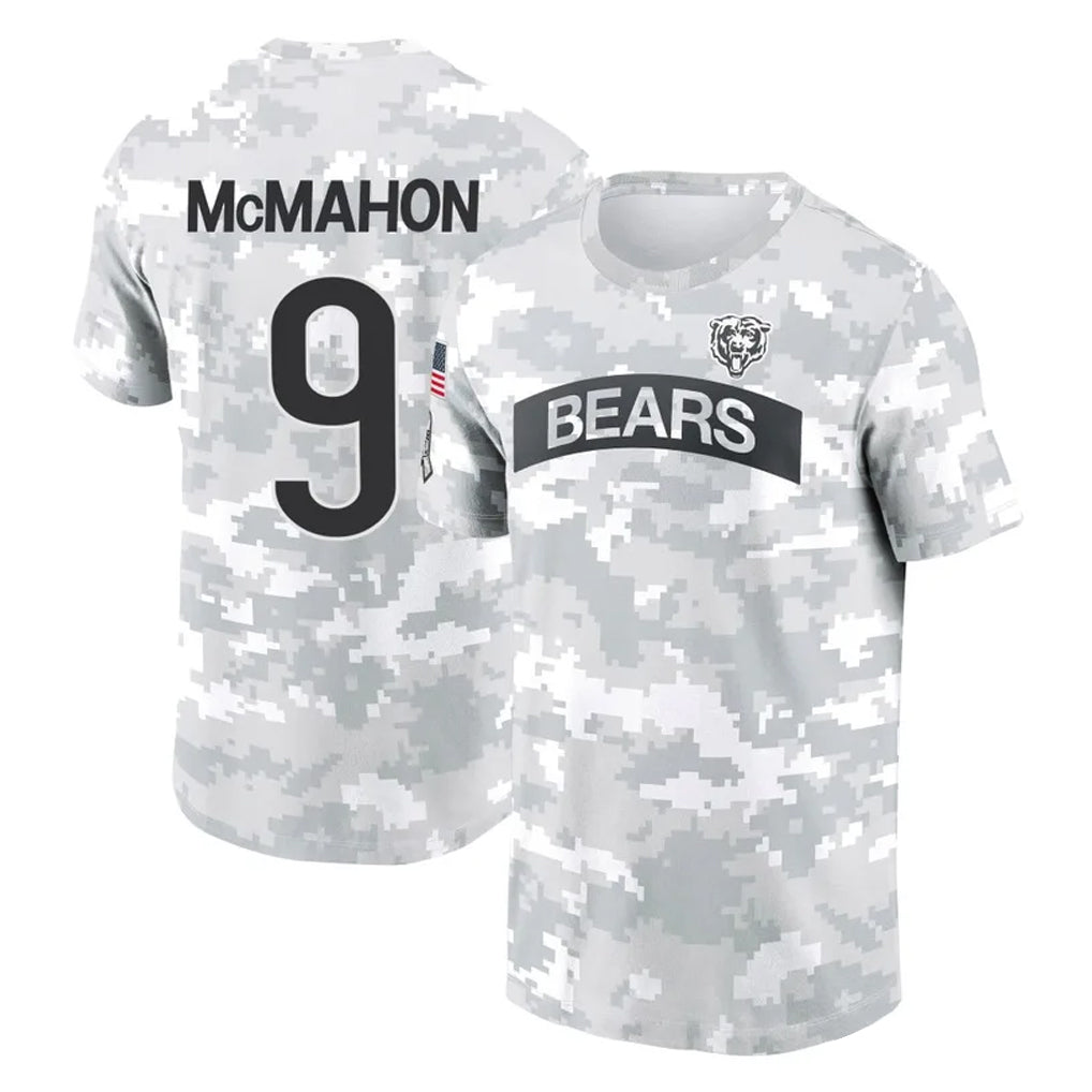 tocy C.Bears #9 Jim McMahon Player Arctic Camo Salute to Service Performance T-Shirt Limited Stitched Jerseys