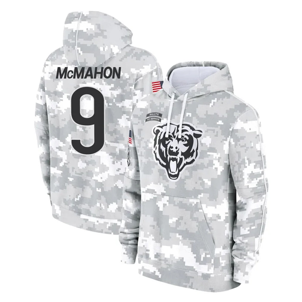 tocy C.Bears #9 Jim McMahon Player Arctic Camo Salute to Service Pullover Hoodies Limited Stitched Jerseys