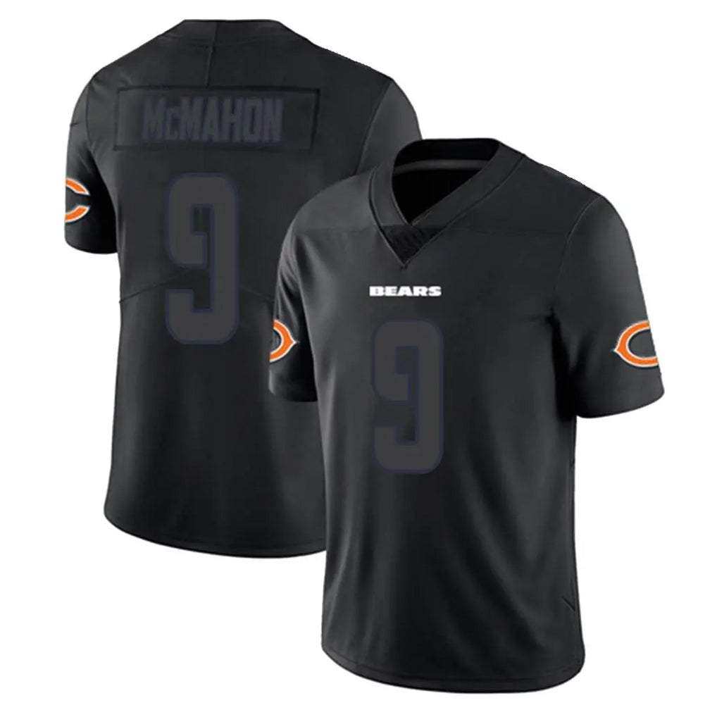 tocy C.Bears #9 Jim McMahon Player Black Impact Limited Game Stitched Jerseys