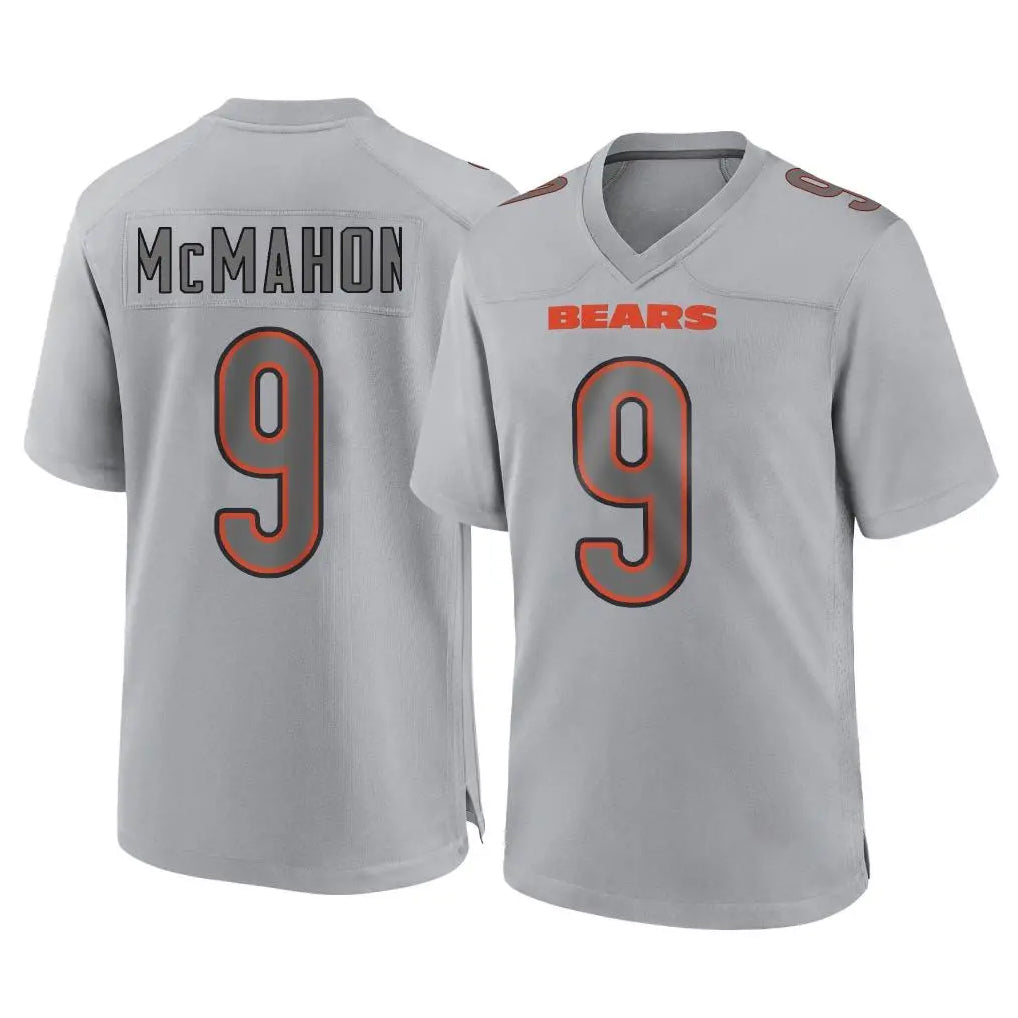 tocy C.Bears #9 Jim McMahon Player Gray Atmosphere Fashion Game Stitched Jerseys