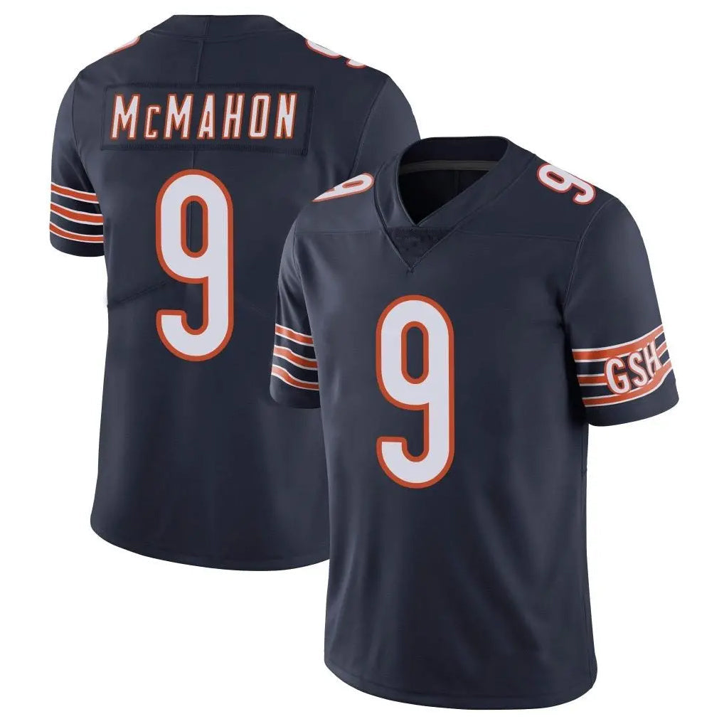 tocy C.Bears #9 Jim McMahon Player Navy Vapor Untouchable Limited Home Game Stitched Jerseys