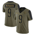 tocy C.Bears #9 Jim McMahon Player Olive Salute to Service Limited Stitched Jerseys