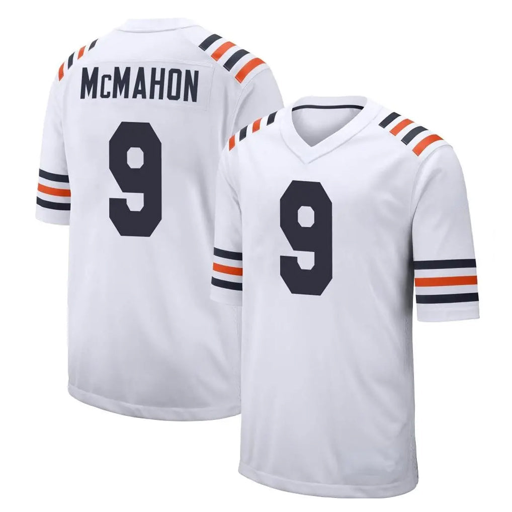 tocy C.Bears #9 Jim McMahon Player White Classic Home Game Stitched Jerseys