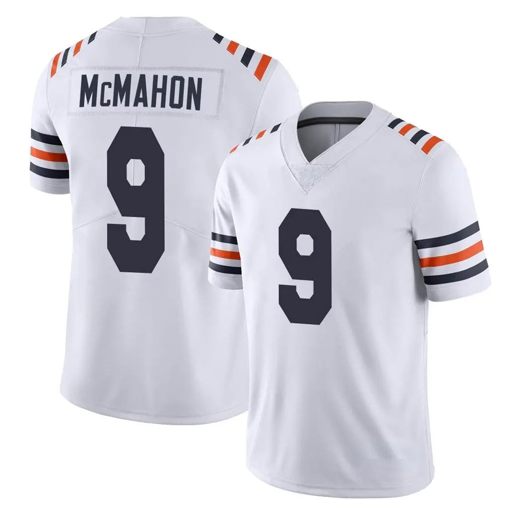 tocy C.Bears #9 Jim McMahon Player White Classic Vapor Limited Home Game Stitched Jerseys