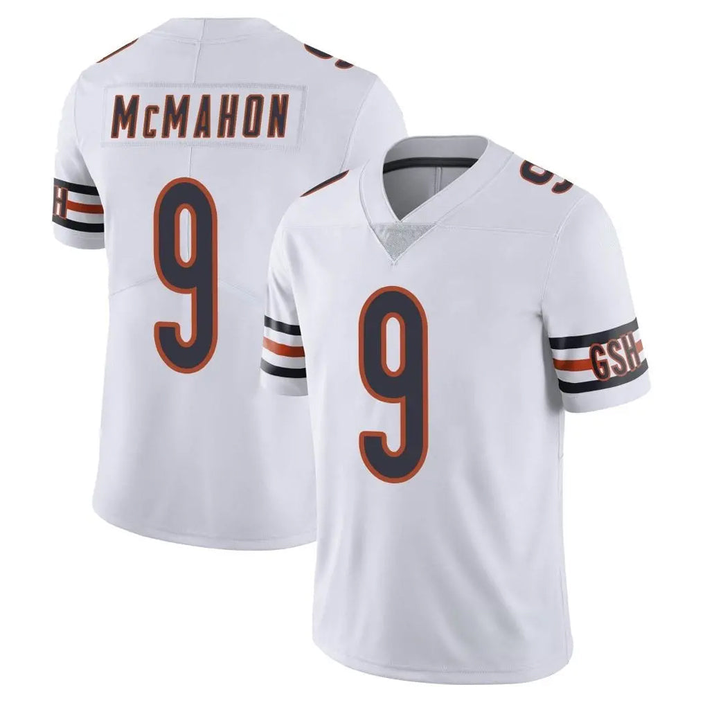 tocy C.Bears #9 Jim McMahon Player White Vapor Untouchable Limited Home Game Stitched Jerseys