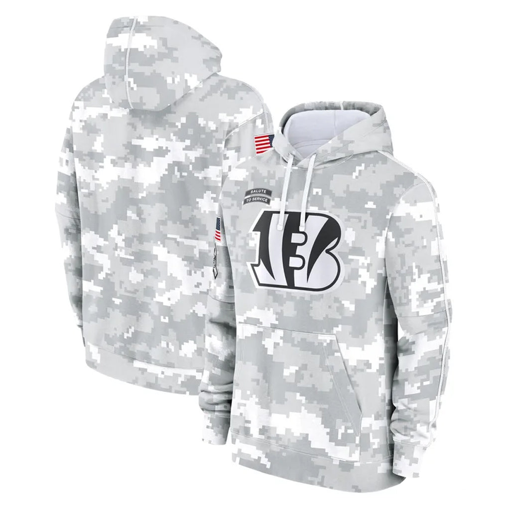 tocy C.Bengals Arctic Camo Salute to Service Pullover Hoodie Limited Blank Player Stitched Jerseys