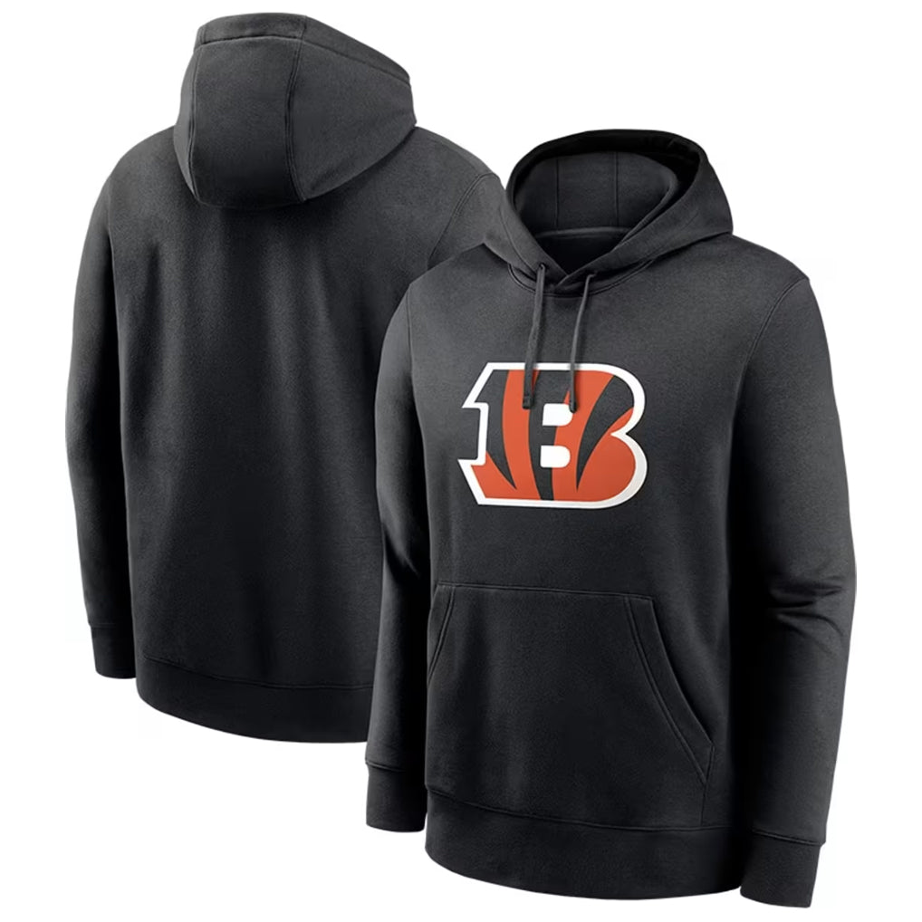 tocy C.Bengals Black Long Sleeve Hoodie Blank Player Stitched Jerseys