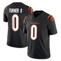 tocy C.Bengals #0 DJ Turner II Player Black Vapor F.U.S.E. Limited Home Game Stitched Jerseys