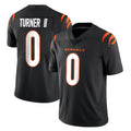 tocy C.Bengals #0 DJ Turner II Player Black Vapor Untouchable Limited Home Game Stitched Jerseys