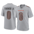 tocy C.Bengals #0 DJ Turner II Player Gray Atmosphere Fashion Game Stitched Jerseys