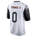 tocy C.Bengals #0 DJ Turner II Player White Alternate Home Game Stitched Jerseys
