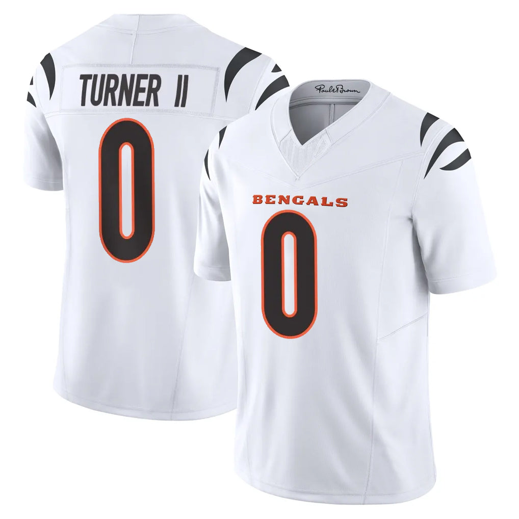 tocy C.Bengals #0 DJ Turner II Player White Vapor F.U.S.E. Limited Home Game Stitched Jerseys