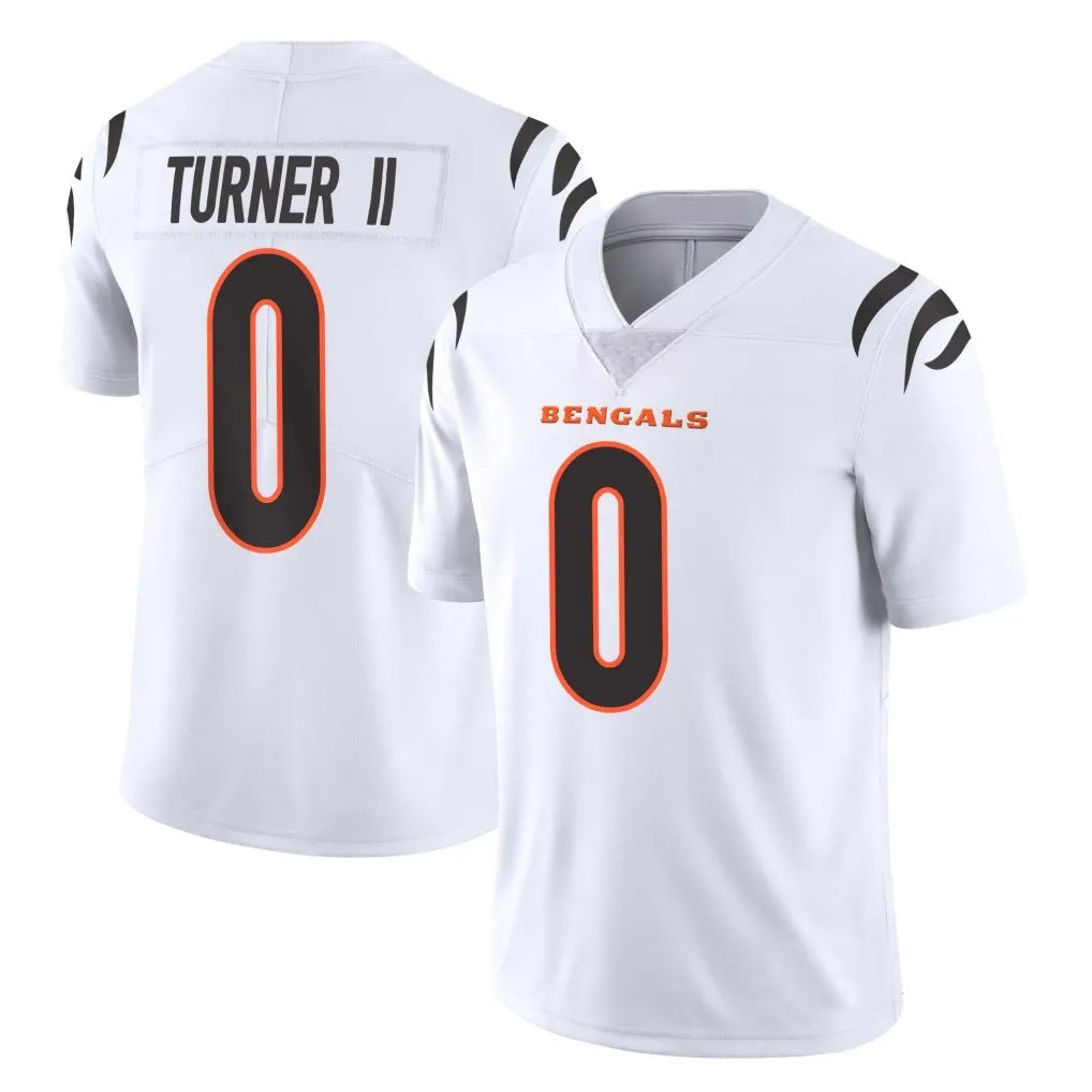 tocy C.Bengals #0 DJ Turner II Player White Vapor Untouchable Limited Home Game Stitched Jerseys