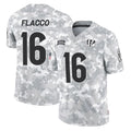 tocy C.Bengals #16 Joe Flacco Player Arctic Camo Salute to Service Limited Stitched Jerseys
