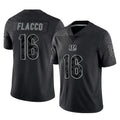 tocy C.Bengals #16 Joe Flacco Player Black Reflective Limited Game Stitched Jerseys
