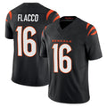 tocy C.Bengals #16 Joe Flacco Player Black Vapor F.U.S.E. Limited Home Game Stitched Jerseys