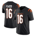 tocy C.Bengals #16 Joe Flacco Player Black Vapor Untouchable Limited Home Game Stitched Jerseys