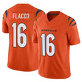 tocy C.Bengals #16 Joe Flacco Player Orange Vapor F.U.S.E. Limited Home Game Stitched Jerseys
