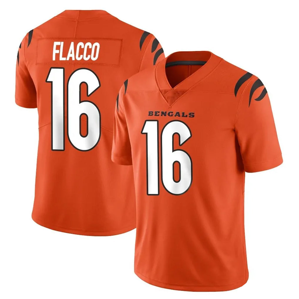 tocy C.Bengals #16 Joe Flacco Player Orange Vapor Untouchable Limited Home Game Stitched Jerseys
