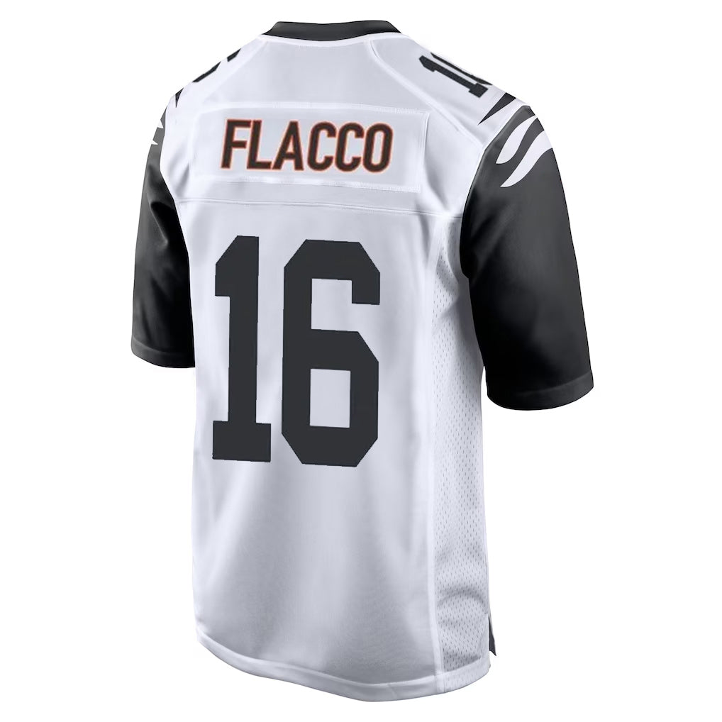 tocy C.Bengals #16 Joe Flacco Player White Alternate Home Game Stitched Jerseys