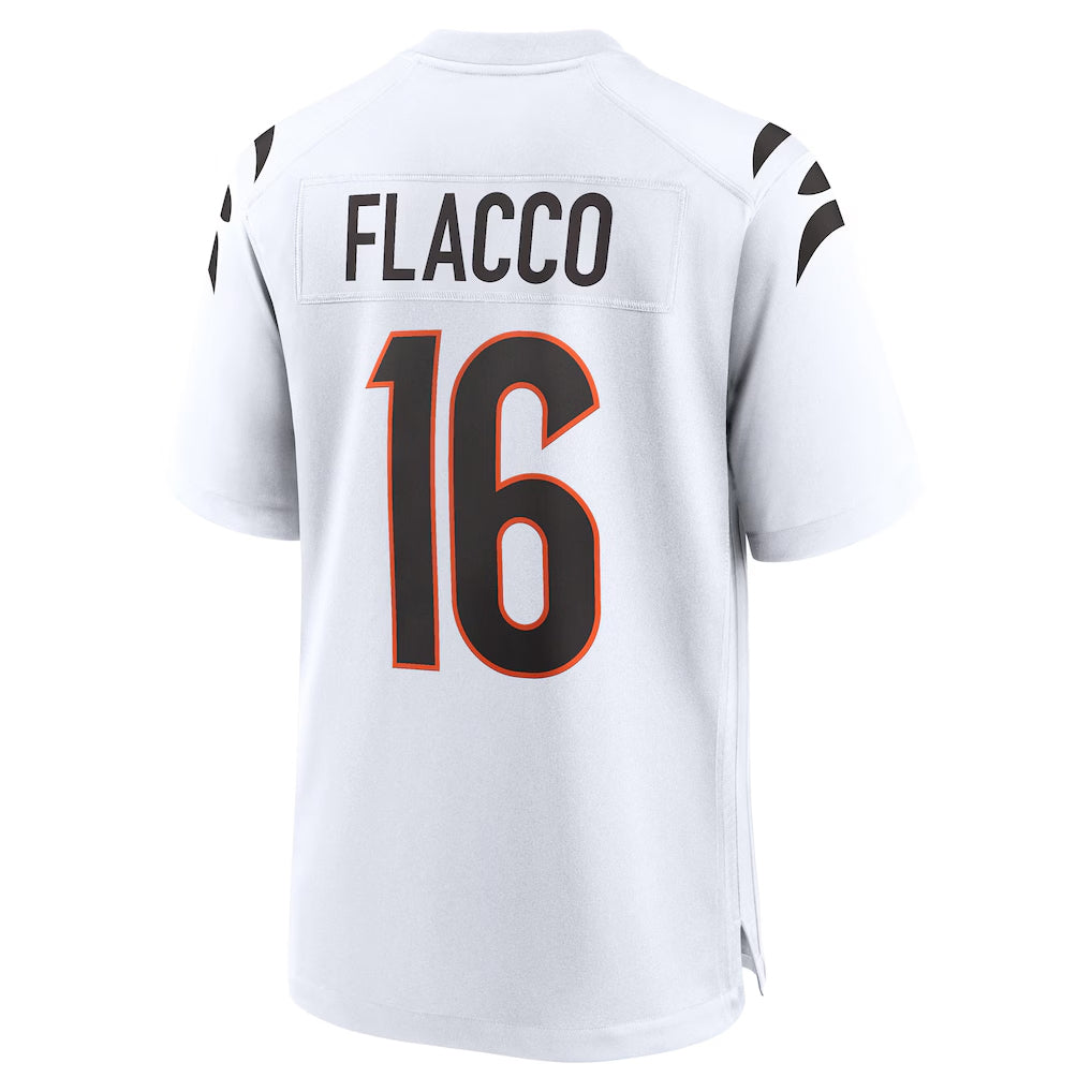 tocy C.Bengals #16 Joe Flacco Player White Home Game Stitched Jerseys