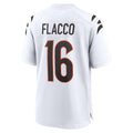 tocy C.Bengals #16 Joe Flacco Player White Home Game Stitched Jerseys
